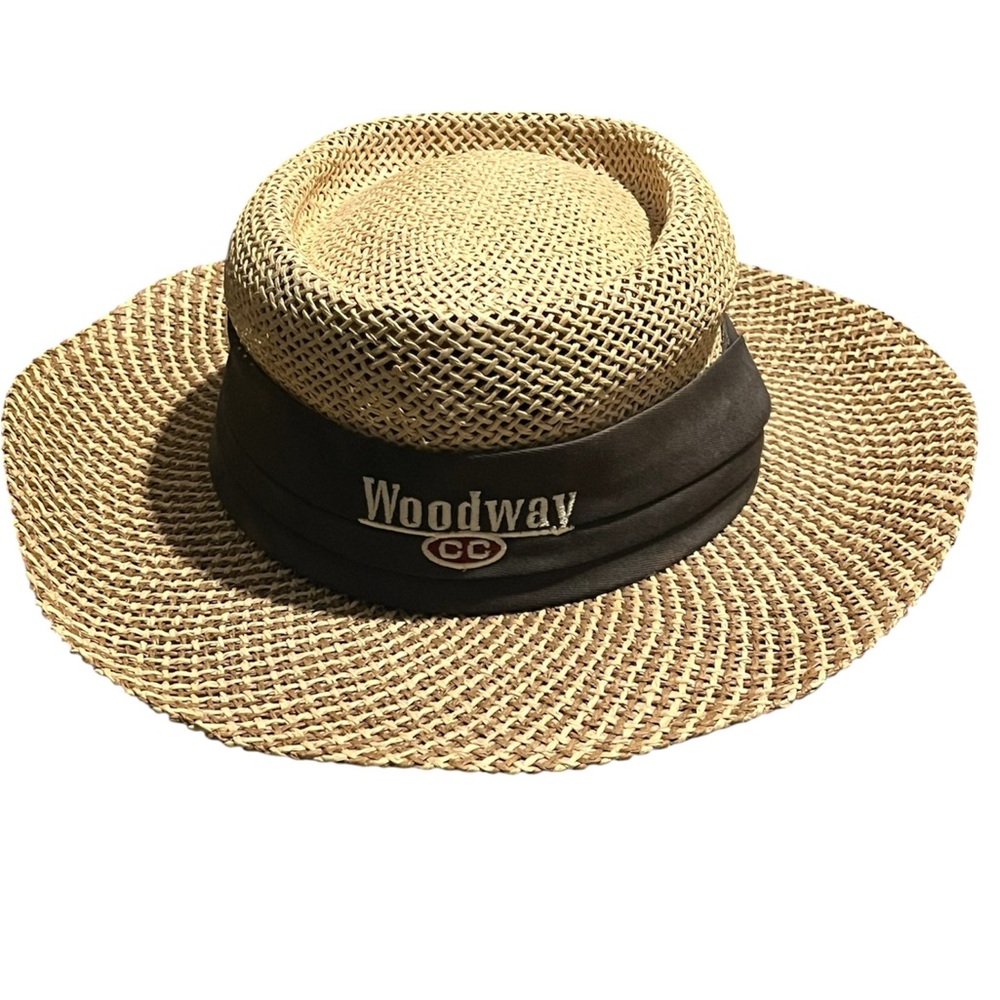 Ahead Fine Straw Hat Golf Headgear Gambler M/L Sun Protection Beige Unisex